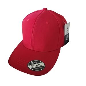 Men's Flex Fit Athletic Premium Red Cap